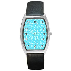 Record Blue Dj Music Note Club Barrel Style Metal Watch by Mariart
