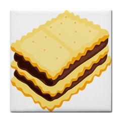 Sandwich Biscuit Chocolate Bread Tile Coasters by Mariart