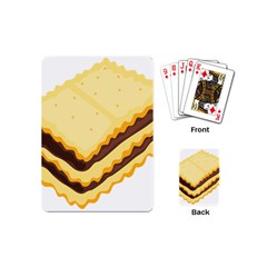 Sandwich Biscuit Chocolate Bread Playing Cards (mini)  by Mariart