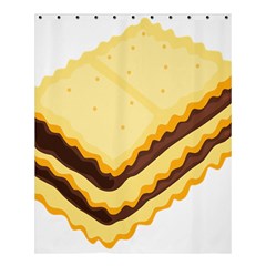 Sandwich Biscuit Chocolate Bread Shower Curtain 60  X 72  (medium)  by Mariart