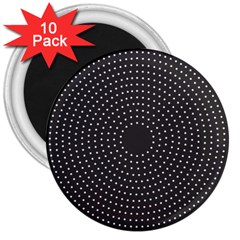 Round Stitch Scrapbook Circle Stitching Template Polka Dot 3  Magnets (10 Pack)  by Mariart