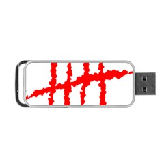 Scratches Claw Red White H Portable Usb Flash (one Side)