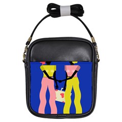 Shake Hands Girls Sling Bags by Mariart