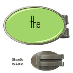 Sign Green The Money Clips (oval) 