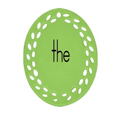 Sign Green The Oval Filigree Ornament (two Sides)