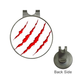 Scratches Claw Red White Hat Clips with Golf Markers