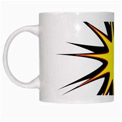 Spot Star Yellow Black White White Mugs by Mariart