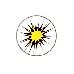 Spot Star Yellow Black White Hat Clip Ball Marker (10 Pack)