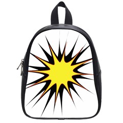 Spot Star Yellow Black White School Bags (small) 