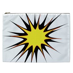 Spot Star Yellow Black White Cosmetic Bag (xxl) 