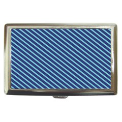 Striped  Line Blue Cigarette Money Cases by Mariart