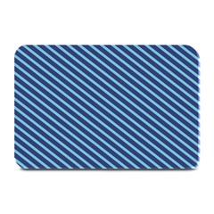 Striped  Line Blue Plate Mats by Mariart