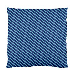 Striped  Line Blue Standard Cushion Case (two Sides)