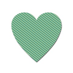 Striped Green Heart Magnet