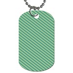 Striped Green Dog Tag (Two Sides) Back