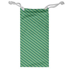 Striped Green Jewelry Bag