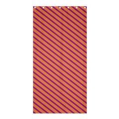 Striped Purple Orange Shower Curtain 36  X 72  (stall)  by Mariart