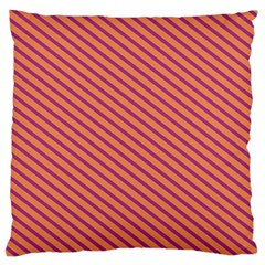 Striped Purple Orange Large Cushion Case (two Sides)