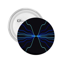 Sine Squared Line Blue Black Light 2.25  Buttons