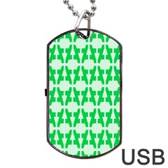 Sign Green A Dog Tag Usb Flash (one Side)