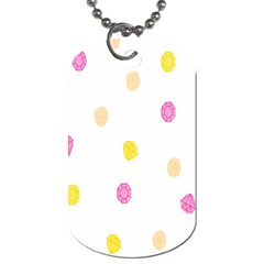 Stone Diamond Yellow Pink Brown Dog Tag (one Side) by Mariart