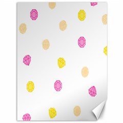 Stone Diamond Yellow Pink Brown Canvas 36  X 48   by Mariart