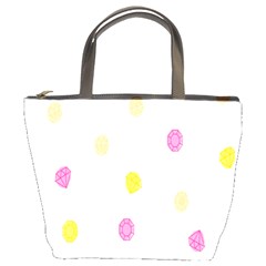 Stone Diamond Yellow Pink Brown Bucket Bags by Mariart