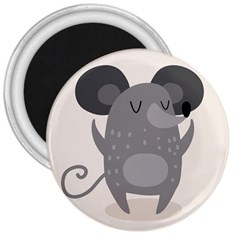 Tooth Bigstock Cute Cartoon Mouse Grey Animals Pest 3  Magnets