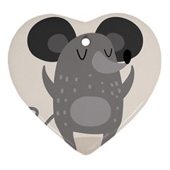 Tooth Bigstock Cute Cartoon Mouse Grey Animals Pest Ornament (heart) by Mariart