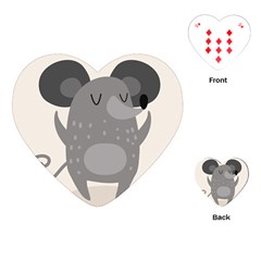 Tooth Bigstock Cute Cartoon Mouse Grey Animals Pest Playing Cards (Heart) 