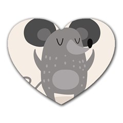 Tooth Bigstock Cute Cartoon Mouse Grey Animals Pest Heart Mousepads