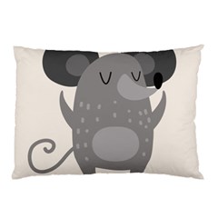 Tooth Bigstock Cute Cartoon Mouse Grey Animals Pest Pillow Case