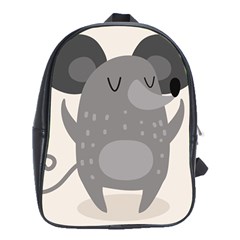 Tooth Bigstock Cute Cartoon Mouse Grey Animals Pest School Bags (XL) 