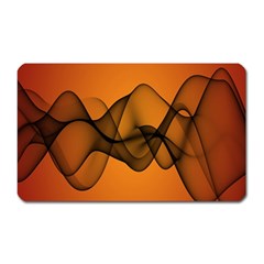 Transparent Waves Wave Orange Magnet (rectangular)