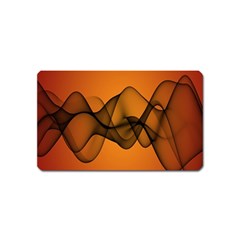 Transparent Waves Wave Orange Magnet (name Card) by Mariart