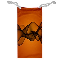 Transparent Waves Wave Orange Jewelry Bag by Mariart