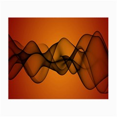 Transparent Waves Wave Orange Small Glasses Cloth (2-side) by Mariart