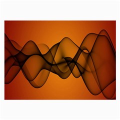 Transparent Waves Wave Orange Large Glasses Cloth (2-side)