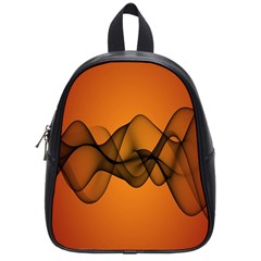 Transparent Waves Wave Orange School Bags (small) 