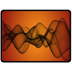 Transparent Waves Wave Orange Fleece Blanket (large) 