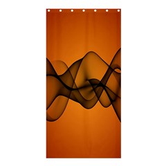 Transparent Waves Wave Orange Shower Curtain 36  X 72  (stall) 