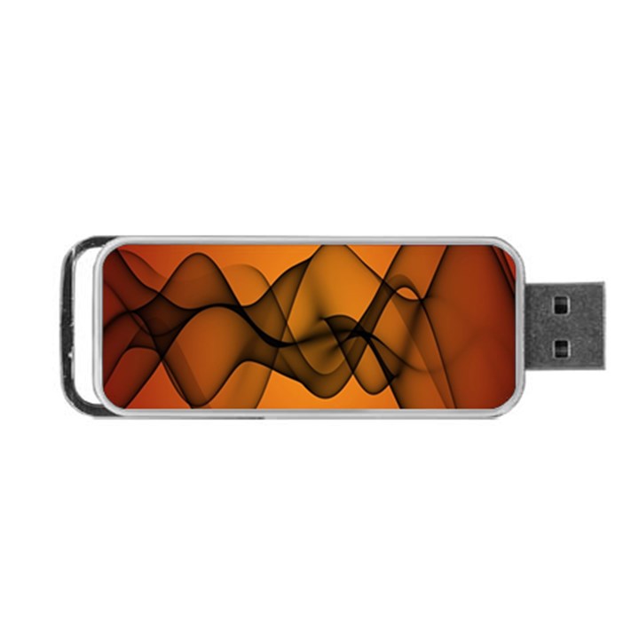 Transparent Waves Wave Orange Portable USB Flash (One Side)
