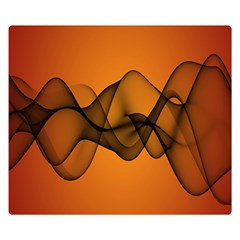 Transparent Waves Wave Orange Double Sided Flano Blanket (small) 