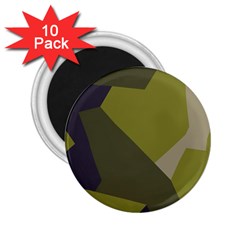 Unifom Camuflage Green Frey Purple Falg 2 25  Magnets (10 Pack)  by Mariart