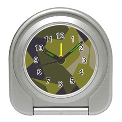 Unifom Camuflage Green Frey Purple Falg Travel Alarm Clocks by Mariart