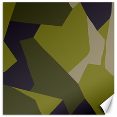 Unifom Camuflage Green Frey Purple Falg Canvas 12  X 12   by Mariart