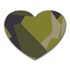 Unifom Camuflage Green Frey Purple Falg Heart Mousepads