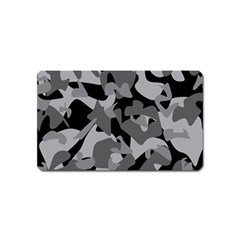 Urban Initial Camouflage Grey Black Magnet (name Card) by Mariart