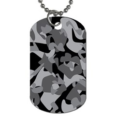 Urban Initial Camouflage Grey Black Dog Tag (one Side)