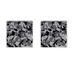 Urban Initial Camouflage Grey Black Cufflinks (square)